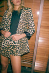 Blazer Simil Lino Animal Print