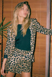 Blazer Simil Lino Animal Print