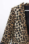 Blazer Simil Lino Animal Print